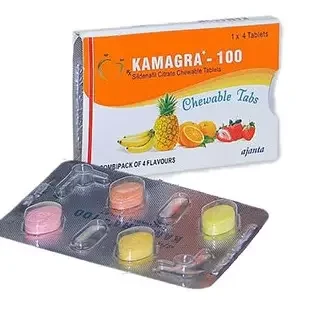 印度水果威而鋼Kamagra 100mg | 糖果味威而鋼咀嚼口溶錠 | 水果味萬艾可增硬助勃 4粒/盒 效果好